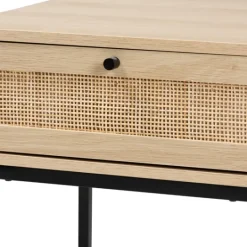 Kirkland's Home Natural Wood And Metal 1-Drawer Nights D- Nightstands