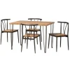Kirkland's Home Natural Wood And Metal 5-Pc. Dining Set- Dining Tables