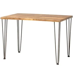 Kirkland's Home Natural Wood And Metal 5-Pc. Dining Set- Dining Tables
