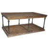 Kirkland's Home Natural Wood And Metal Shelf Coffee Table- Coffee Tables