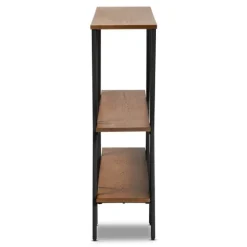 Kirkland's Home Natural Wood And Metal 3-Tier Console Table- Console Tables