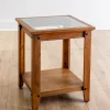Kirkland's Home Natural Wood And Metal Window Accent Table- Accent & End Tables