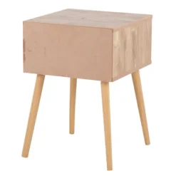 Kirkland's Home Natural Wood And Rat Drawer Accent Table- Accent & End Tables