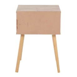 Kirkland's Home Natural Wood And Rat Drawer Accent Table- Accent & End Tables