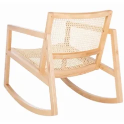 Kirkland's Home Natural Wood And Rat Rocking Chair- Accent Chairs