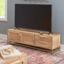 Kirkland's Home Natural Wood And Rat Tv S D- Tv Stands & Media Consoles