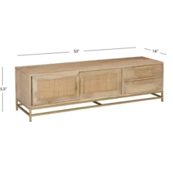 Kirkland's Home Natural Wood And Rat Tv S D- Tv Stands & Media Consoles