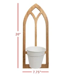 Kirkland's Home Natural Wood Arch Frame Wall Planter- Wall Storage