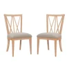 Kirkland's Home Natural Wood Architectural Dining Chairs, Set Of 2- Dining Chairs