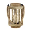 Kirkland's Home Natural Wood Beaded & Rope Handle Lantern- Lanterns