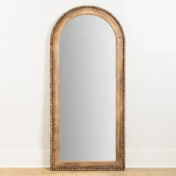 Kirkland's Home Natural Wood Beaded Arch Leaner Mirror- Decorative Mirrors