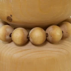 Kirkland's Home Natural Wood Beaded Candle Holders, Set Of 2- Candle Holders