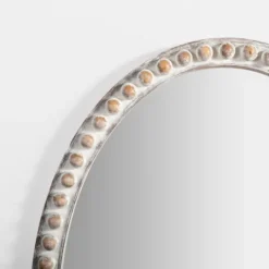 Kirkland's Home Natural Wood Beaded Oval Mirror- Decorative Mirrors