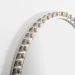 Kirkland's Home Natural Wood Beaded Oval Mirror- Decorative Mirrors