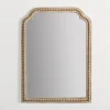 Kirkland's Home Natural Wood Beaded Scalloped Rectangular Mirror- Decorative Mirrors
