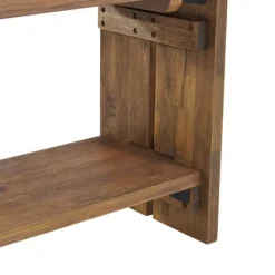 Kirkland's Home Natural Wood Bench And Hooks 2-Pc. Hall Tree Set- Entryway Furniture