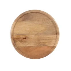 Kirkland's Home Natural Wood Carved Diamonds Accent Table- Accent & End Tables