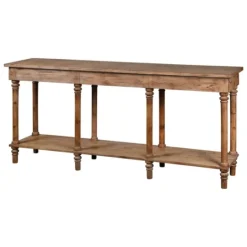 Kirkland's Home Natural Wood Console With Shelf- Console Tables