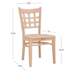 Kirkland's Home Natural Wood Curved Back Dining Chairs, Set Of 2- Dining Chairs