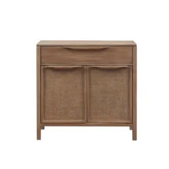 Kirkland's Home Natural Wood 2-Door Cane Webbing Chest- Cabinets & Sideboards