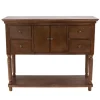Kirkland's Home Natural Wood 2-Door 4-Drawer Buffet Console Table- Console Tables