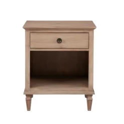 Kirkland's Home Natural Wood 1-Drawer Nightstand- Nightstands