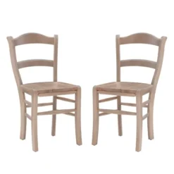 Kirkland's Home Natural Wood Farmhouse Dining Chairs, Set Of 2- Dining Chairs