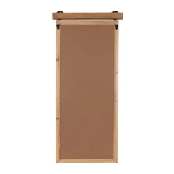 Kirkland's Home Natural Wood Frame Black Metal Window Mirror- Decorative Mirrors
