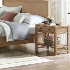 Kirkland's Home Natural Wood Grain Open Shelf Nights D- Nightstands