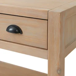 Kirkland's Home Natural Wood Grain Open Shelf Nights D- Nightstands