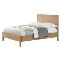 Kirkland's Home Natural Wood Grain Panel Queen Bed- Beds & Headboards