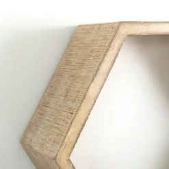 Kirkland's Home Natural Wood Hexagon Nesting Shelves, Set Of 3- Shelves