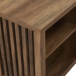 Kirkland's Home Natural Wood Led Fireplace Media Cabinet- Tv Stands & Media Consoles