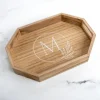Kirkland's Home Natural Wood Monogram M Decorative Tray- Decorative Trays