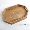 Kirkland's Home Natural Wood Monogram S Decorative Tray- Decorative Trays
