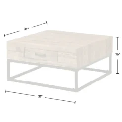 Kirkland's Home Natural Wood Plank Top Coffee Table- Coffee Tables