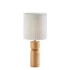 Kirkland's Home Natural Wood Pleated Shade Table Lamp- Table Lamps