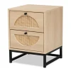 Kirkland's Home Natural Wood Rat Cut Out Nights D- Nightstands