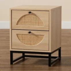 Kirkland's Home Natural Wood Rat Cut Out Nights D- Nightstands