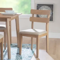 Kirkland's Home Natural Wood Slatted Back Dining Chairs, Set Of 2- Dining Chairs