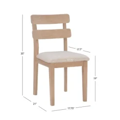 Kirkland's Home Natural Wood Slatted Back Dining Chairs, Set Of 2- Dining Chairs