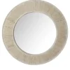 Kirkland's Home Natural Wood Whitewash Round Frame Mirror- Framed Mirrors
