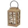 Kirkland's Home Natural Wood Windowpane Lantern, 17 In.- Lanterns