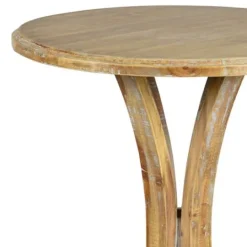 Kirkland's Home Natural Wooden Arched Base Round Top Accent Table- Accent & End Tables