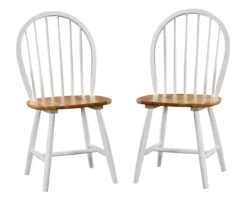 Kirkland's Home Natural Wooden Dining Chairs, Set Of 2- Dining Chairs