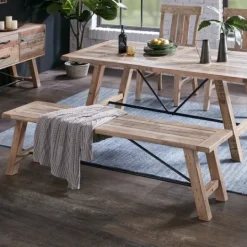 Kirkland's Home Natural Wooden Sonoma Dining Bench- Benches & Ottomans