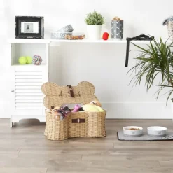 Kirkland's Home Natural Woven Bone Shaped Basket, 17 In.- Baskets & Boxes
