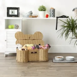 Kirkland's Home Natural Woven Bone Shaped Basket, 21 In.- Baskets & Boxes