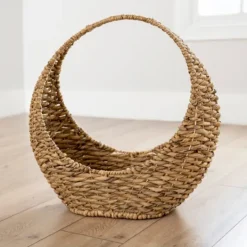 Kirkland's Home Natural Woven Half Moon Basket- Baskets & Boxes