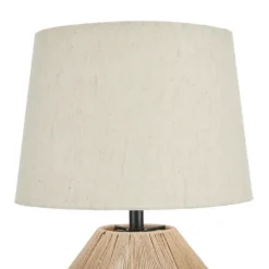 Kirkland's Home Natural Woven Jute Urn Table Lamp- Table Lamps